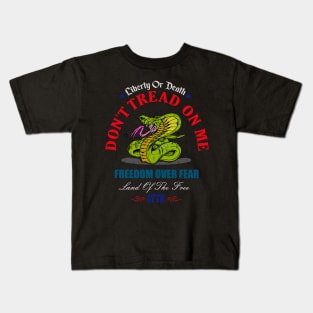 Don't Tread on Me | Freedom Over Fear Kids T-Shirt